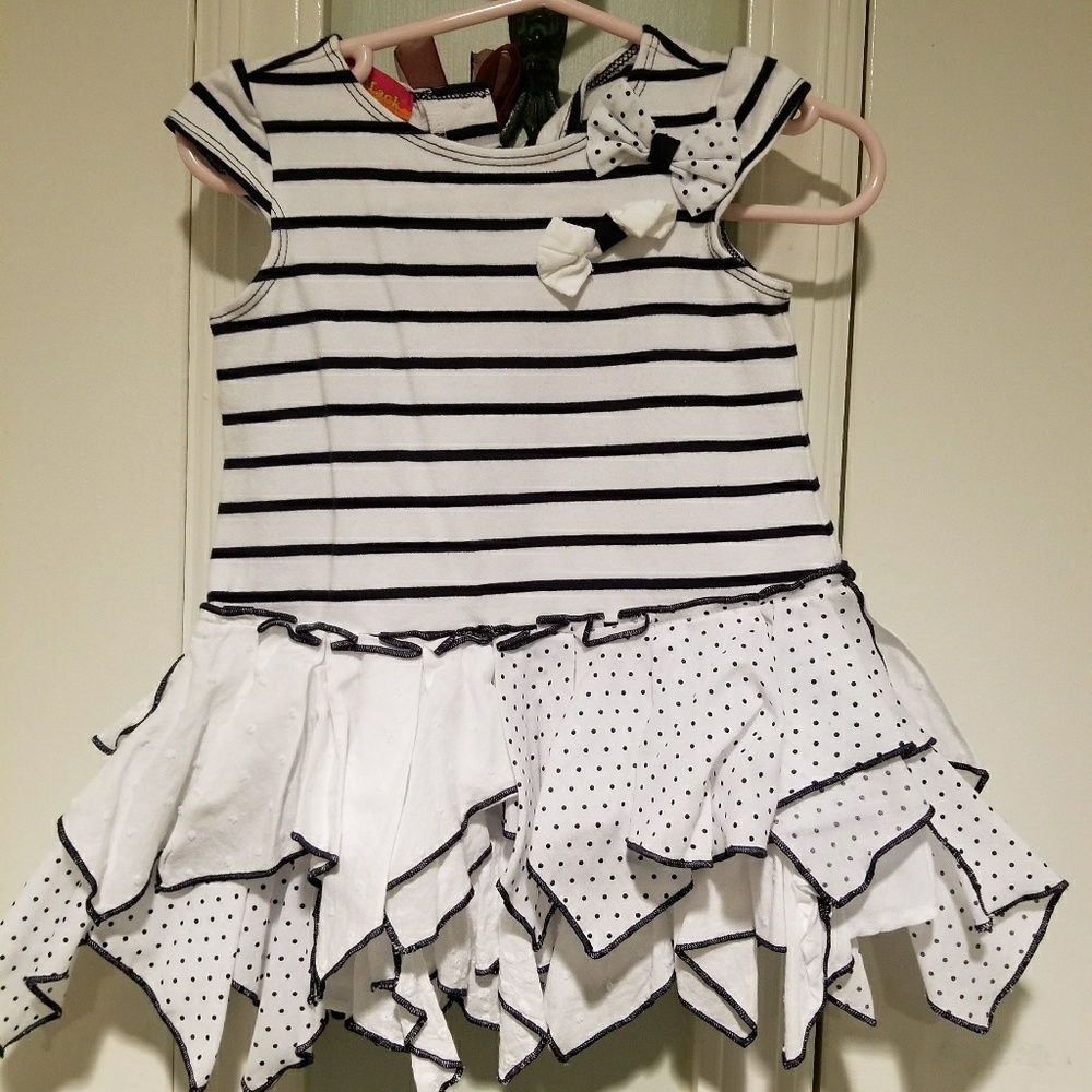 12 month old dress..navy and white